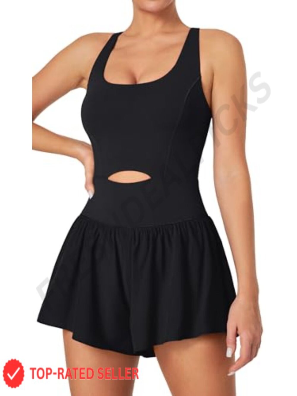Sculpting Athletic Romper with Bra, High Stretch, Removable Pads